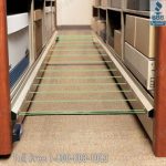Electric shelving safety sweep powered mobile shelving secure