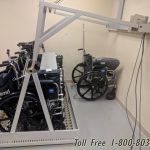 Electric wheelchair wall storage lifts