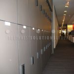 Employee keyless lockers near desk smart locker hoteling day storage