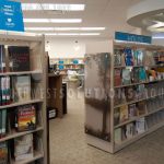 End panel display shelves cantilever public library book storage