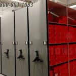 Equipment room shoe storage shelving