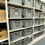 Equipment room storage shelves university