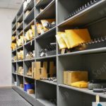 Evidence room storage mobile high density shelving