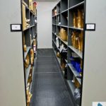 Evidence storage mobile shelving sheriffs office