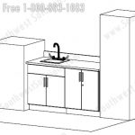 Exam room casework with sink cabinets drawer supply storage patient room