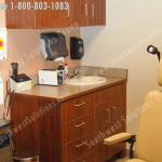 Exam room furniture wall cabinets counter units medical case goods