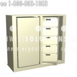 Ez2 5h sa l storage cabinet rotates securing stored items double sided access units