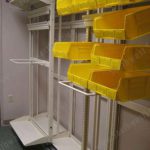Ez rail applications healthcare trauma unit sterile supplies installed empty sliding framewrx shelving