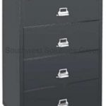 Fireproof lateral file cabinet fire resistant record storage
