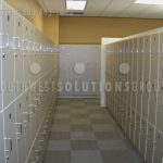 Fitness club member temporary storage lockers