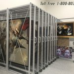 Five panel art storage racks