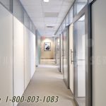 Floor to ceiling demountable glass office walls