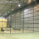 Floor to ceiling wire mesh partition