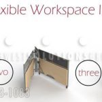 Folding desk workstation flexible on wheels