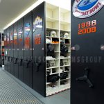 Football gear shelving storing helmets jerseys seattle bellevue olympia