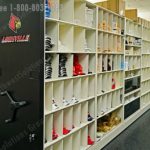 Football gear storage mobile shelving university