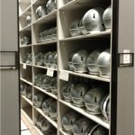 Football helmet storage