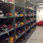 Football helmet storage powered mobile iowa state univ
