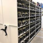 Football helmet storage racks