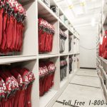 Football jersey storage equipment room