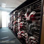 Football storage racks shoulder pads