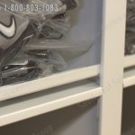 Football gloves storage shelving metal lockers