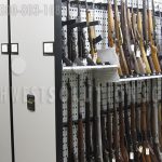 Forensic crime lab gun rack storage