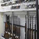 Forensic lab gun storage system shelving
