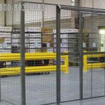 Forklift barrier wire partition protecting inventory