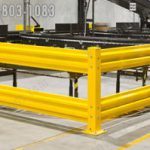 Forklift truck barriers safety machine guards railings protecting equipment