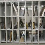 Framed art artifact bins museum cabinet system adjustable
