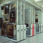 Framed art shelving school storage cabinets