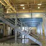 Freestanding mezzanine steel middle floor