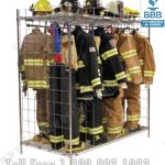 Freestanding red rack double sided wide sections