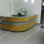 Front desk reception furniture modular casework pre fabricated millwork office cabinets moveable