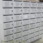 Front load drop slot lockers mail sorter locking