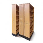 Front side high density wall shelving pull out shelves cabinets slim space retracting shelving units wi
