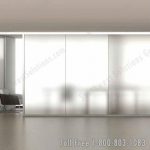 Frosted glass lightline movable modular wall