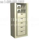 Fs1l 7s 7 high shelves drawers rotary storage cabinets spin secure enclosed storage items double sided access