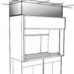 Fume hood ceiling enclosure solvents