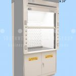 Fume hood face filler and ceiling enclosure
