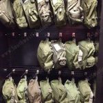 Gas mask storage shelving military storage