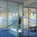 Glass demountable office partition walls storage