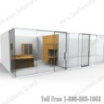 Glass movable lightline walls ki modular office