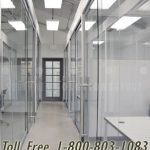 Glass office floor to ceiling demountable walls