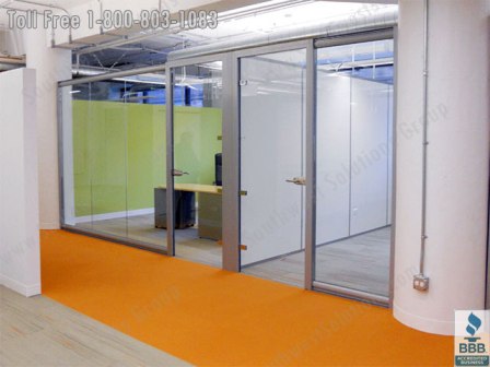 Frameless Glass Wall Office Fronts & Conference Rooms | Curved Interior  Glass Wall System