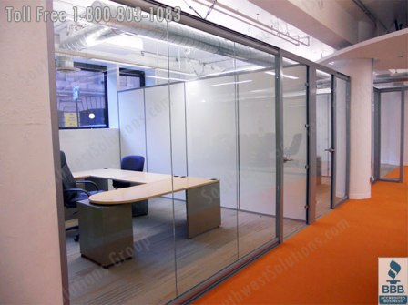 Frameless Glass Wall Office Fronts & Conference Rooms | Curved Interior  Glass Wall System