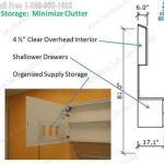 Glove size storage medical exam room millwork casework shallow overhead drawer cabinet