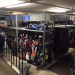 Golfbag shelving storage racks