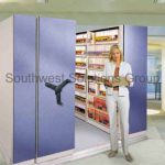 Hand cranking spacesaver mobile shelving system colorcode files